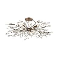 Crislett 6-Light Semi-Flush Mount in Sunglow Bronze