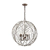 Crislett 6-Light Chandelier in Sunglow Bronze