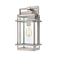 Breckenridge 1-Light Outdoor Wall Sconce in Weathered Zinc