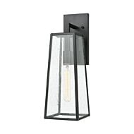 Meditterano 1-Light Outdoor Wall Sconce in Matte Black