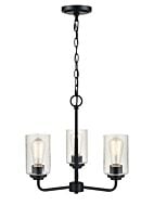 Millennium 3 Light Chandelier in Matte Black