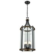 DVI Niagara 6-Light Foyer Pendant in Graphite and Ironwood