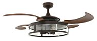 Classic 3-Light 48in Fandelier in Oil Rubbed Bronze and Dark Koa