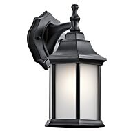 Kichler Chesapeake 11.75 Inch Outdoor Wall Lantern in Black