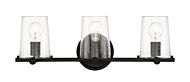 Matteson 3-Light Bathroom Vanity Light Bar in Matte Black