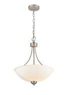 Millennium 3 Light Pendant Light in Satin Nickel