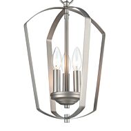 Millennium 3 Light Chandelier in Satin Nickel