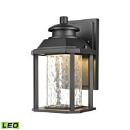 Irvine 1-Light LED Outdoor Wall Sconce in Matte Black