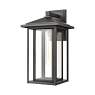 Solitude 1-Light Outdoor Wall Sconce in Matte Black