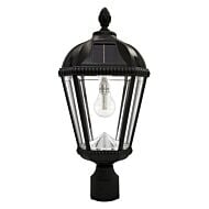 Royal Bulb Solar Lamp Series 1-Light LED Post Mount in Black