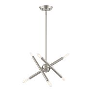 Soho 6-Light Chandelier in Brushed Nickel