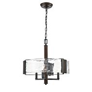 DVI Georgian Bay 3-Light Chandelier in Graphite and Ironwood