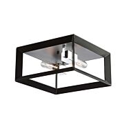 Artcraft Vineyard 2 Light Ceiling Light in Black & Chrome