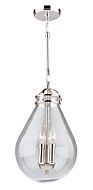 Artcraft Alexandria 3 Light Pendant Light in Polished Nickel