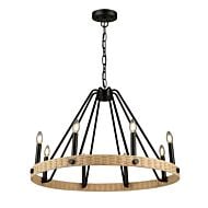 Perris 8-Light Chandelier in Black