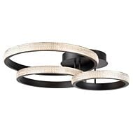 Nova LED Flush Mount Ceiling Light in Matte Black