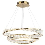 Stella LED Chandelier in Brushed Brass