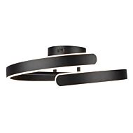 Sirius Collection Integrated LED Semi-Flush Mount in Black