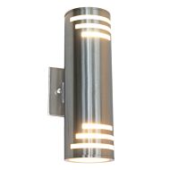 Artcraft Nuevo 2 Light Outdoor Wall Light in Stainless Steel