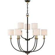 Audley 9-Light Chandelier in Old Bronze