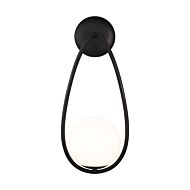 Galassia 1-Light Wall Sconce in Midnight Black