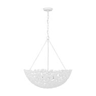 Kelan 6-Light Pendant in Textured White