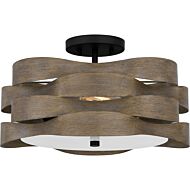 Appleton 2-Light Semi-Flush Mount in Matte Black