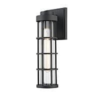 Mesa 1-Light Outdoor Wall Sconce in Texture Black