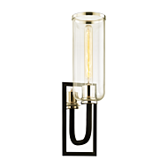 Troy Aeon 20 Inch Wall Sconce in Carbide Black & Polished Nickel