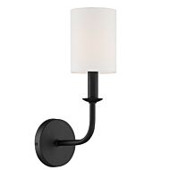 Crystorama Bailey Wall Sconce in Matte Black