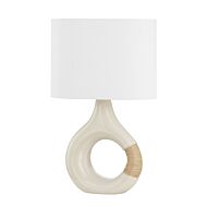 Mindy 1-Light Table Lamp in Aged Brass