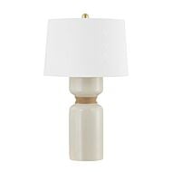 Mindy 1-Light Table Lamp in Aged Brass