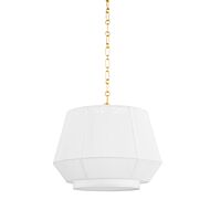 Debi 1-Light Pendant in Aged Brass