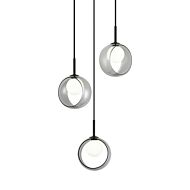 Delcia 3-Light LED Pendant in Black