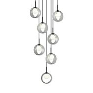 Delcia 7-Light LED Pendant in Black