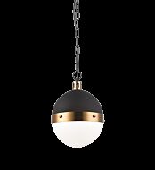 Matteo Torino 1 Light Pendant Light In Aged Gold Brass