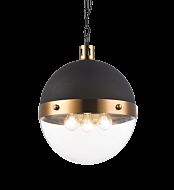 Matteo Torino 3 Light Pendant Light In Aged Gold Brass