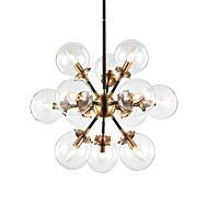 Matteo Soleil 12 Light Chandelier In Aged Gold Brass