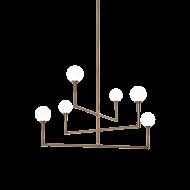 Matteo Candlestix 6 Light Chandelier In Aged Gold Brass