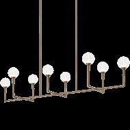 Matteo Candlestix 8 Light Chandelier In Aged Gold Brass