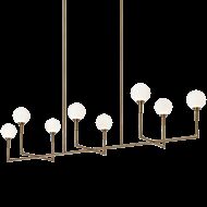 Matteo Candlestix 8 Light Chandelier In Aged Gold Brass