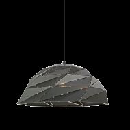 Matteo Riku 1 Light Pendant Light In Dark Grey