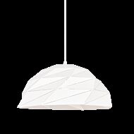 Matteo Riku 1 Light Pendant Light In White