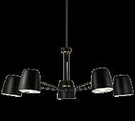 Matteo Luca 5 Light Pendant Light In Black