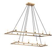 Cascadian 18-Light Chandelier in Aged Gold Brass