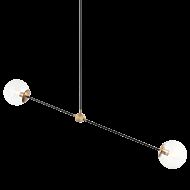 Matteo Cosmic 2 Light Pendant Light In Aged Gold Brass