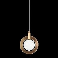 Matteo Astro 1 Light Pendant Light In Aged Gold Brass