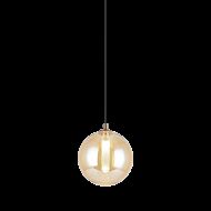 Matteo Magma 1 Light Pendant Light In Amber