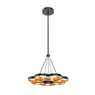 Maestro LED Chandelier in Black with Gold