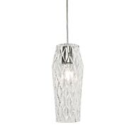 Candice 1-Light Pendant in Satin Nickel